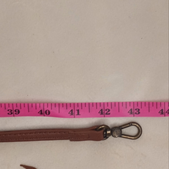 The Sak Leather Floral Paisley Tooled Bohemian Western Bag With Fringe Bead Tag - Picture 8 of 10